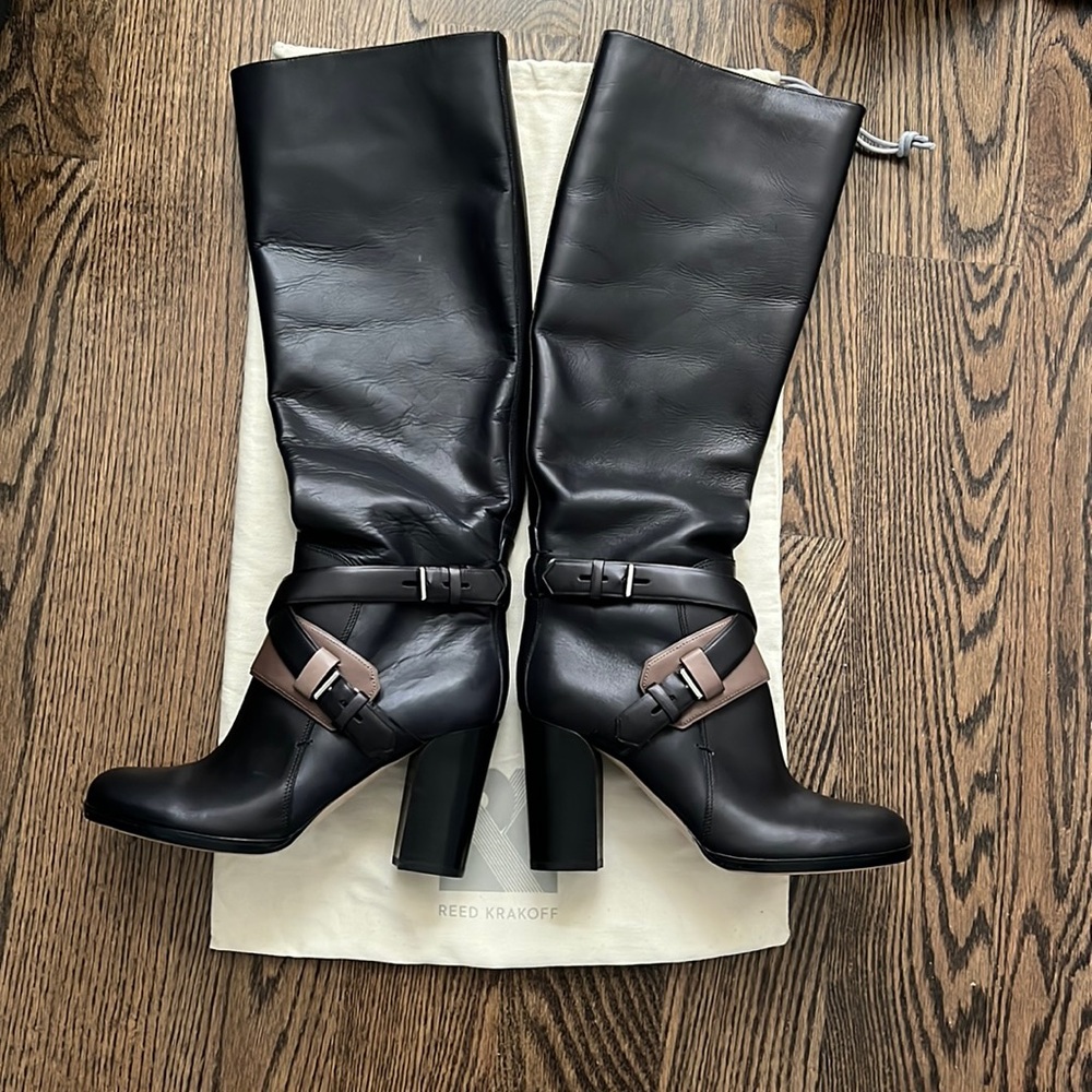 Reed krakoff black leather hight boot size 39